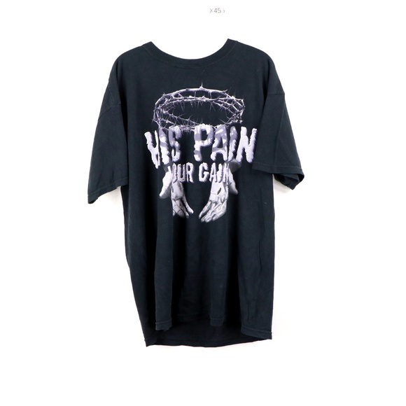 Vintage Streetwear His Pain Your Gain Jesus Shirt